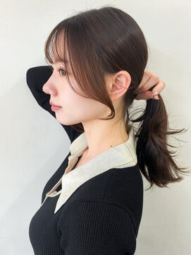 アフロート ディル(AFLOAT D'L) 小顔前髪イメチェン顔まわり韓国レイヤーカットポニーテール