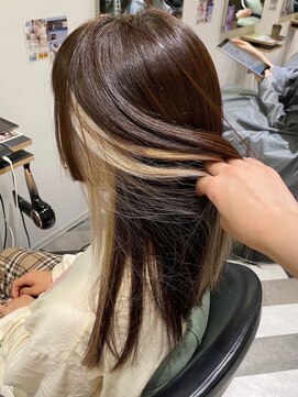 ルルディ バイ アフロディーテ銀座(luludi by APHRODITE) ピンクベージュ/アンブレラカラー/クールショート/前髪/銀座