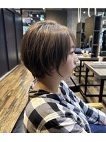 シャインヘアフラッペ 新百合ヶ丘2号店(Shine hair frappe)&nbsp;Shine hair frappe 丸みショートボブ/ナチュラルブラウン