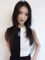 ネルケ 立川(nelke)&nbsp;大人韓国風顔周りレイヤーカット暗髪透明感カラー小顔カット立川