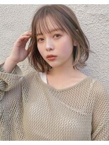 ミンクス 青山店(MINX)&nbsp;【MINX清水】インナーカラー×ヘルシーボブ 小顔 シースルー前髪