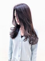 ヘアーライズ 池袋東口店(hair RISE)&nbsp;ダークグレイネイビーブルー酸性デジタルパーマ毛先ワンカール
