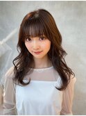 ヘルシーミディアム くびれヘア 韓国風