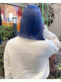 ネイビーブルー_フェイスハイライト_バイカラー_ツートンカラー3