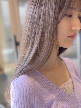 リノショアーズ 日本大通り店(RINOSHORES) 20代30代ダブルカラーブリーチ立体感グラデーション透明感カラー