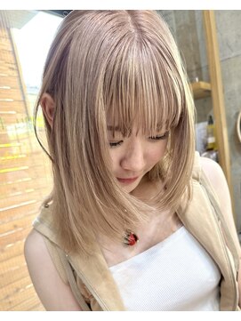 ナループロアオハナ(Nalu pu loa ohana) ブロンドヘア/ブリーチカラー/ミルクティーベージュ