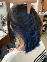 ヘアメイク デザート(HAIR MAKE DESART)&nbsp;佐藤洋一【インナーカラー×ブルー】