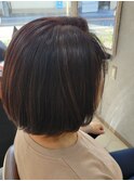 前髪なし 前下りボブ