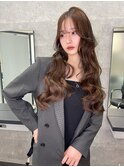 マロンベージュ×小顔レイヤー×韓国風巻き×髪質改善