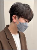 黒髪マッシュナチュラルマッシュメンズヘア韓国ツーブロック