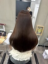 ファビ 渋谷(Fab) くびれヘア/暗めカラー/アプリコットオレンジ/縮毛矯正