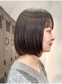 切りっぱなしボブ/ミディアムボブ/伸ばしかけ