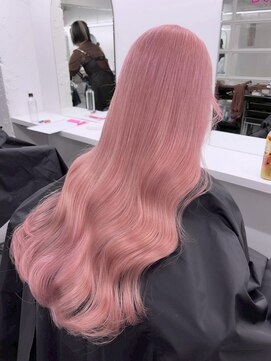 ベレーザ 渋谷神南(Beleza) 16475ブリーチ＆ダブルカラーホワイトピンク韓国ワンホンヘア