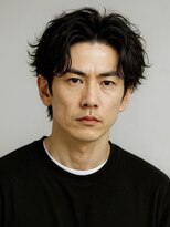 ハレ ヘアサロン(Hale hair salon)&nbsp;Hale刈り上げセンターパートフェザーパーマニュアンスパーマ原宿