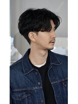 ガーデンヨコハマエスト(GARDEN YOKOHAMA est) ニュアンスパーマ ツーブロックショート センターパート