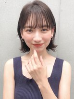リヤン 表参道(lyann)&nbsp;前髪うるツヤワンカール美髪薄めバングくびれヘア結べるボブ
