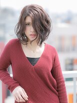 【M/春スタイル】セミウェット前下がりボブ