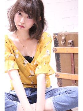 ホラン(HoLan) HoLan☆ふわミディxひし形シルエットxシアーグレージュカラー♪