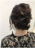 ボブヘアアップスタイル
