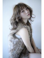 リアン(Lien) Lien☆美髪イルミナグレージュ×波打ちミディ　立川