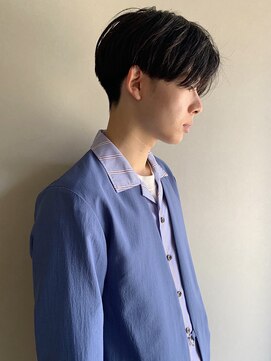 ブルー(BLUE) #BLUE メンズ　センターパート　#新潟万代