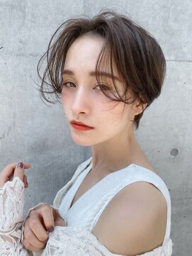 プレスドットサロン 表参道 青山(Press. Salon) 色っぽショート/ブリーチなしミルクティーカラー/表参道/青山