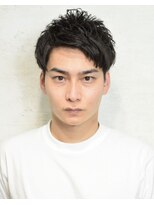 フリーク バーバーショップ 都島店(FREAK BARBER SHOP)&nbsp;ソフトツーブロック爽やかアップバングクセ毛風束感ショート