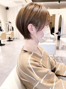 ヴィサージュタイム(VISAGE thyme) 丸みショートボブ/ショート/ショートボブ/ハイライト/ベージュ