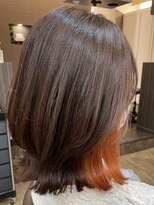 アルターリール(aL ter Rire)&nbsp;黒髪/グレーベージュ/レイヤーロング/前髪パーマ