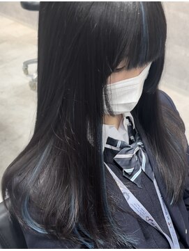 ルイス(L'wis) シールエクステで作る水色ハイライト♪【L'wis乙津】