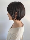 大人可愛い丸みショートボブ