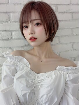 オリジンズヘアーセカンド 守谷店(Origins hair 2nd) ショート×ピンク系ベージュカラー×BYKARTE TR