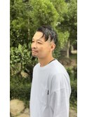 黒髪×アップバング
