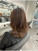 レイヤー×オレンジブラウン