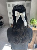 卒業式ヘアセット◎ふんわりハーフアップ