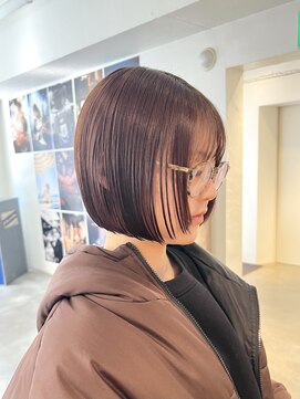 マカロニコースト(macaroni coast) 薄めバングミニボブ顔周りレイヤー