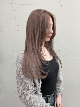 シーク 天神(SEEK) 松尾菫菜/ハイトーン/ラベンダーグレージュ/ブリーチ/レイヤー