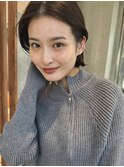 小顔ボブ耳掛けボブ前髪なし外はねボブ髪質改善表参道40代50代