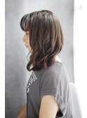 夏美髪質改善アプリコットオレンジハイライトカラーくびれヘア11