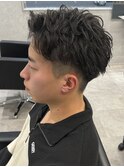 MEN’S HAIR/サーフカール/刈り上げセンターパート/新田