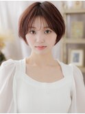 艶感ダスティピンク丸みショートマッシュTd3浦和20代30代40代
