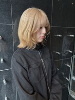 アクシス 栄店(`AXIS)&nbsp;奈川/ワンホンレイヤー/ミルクティーブロンド/ダークブルー/栄