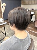 ミルクティーブロンド/ダークブルー/デジタルパーマ/鎌取