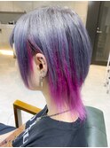 ウルフショートパープルインナーカラー☆ツーブロックヘア　DAYS