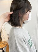 オリーブグレージュ 切りっぱなしボブ イルミナカラー