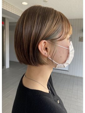 エンリー(ENlee) 【とまべち】襟足ギリギリミニボブ×イヤリングカラー