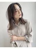 2wayバングチョコレートブラウンくびれミディ
