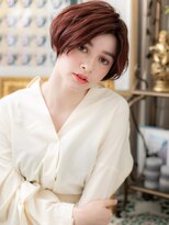 カバーヘアアンドスパ ブリス 浦和(COVER HAIR&SPA bliss)&nbsp;チェリーピンクくせ毛風大人ボブショートc5浦和20代30代40代