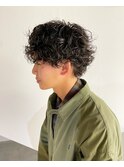 スパイラルパーマ　パーマヘアー　メンズパーマ