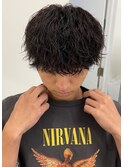 緩め波巻きスパイラルパーマ